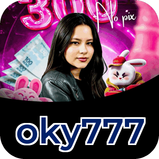 Interface do aplicativo oky777 mostrando jogos disponíveis no iOS e Android